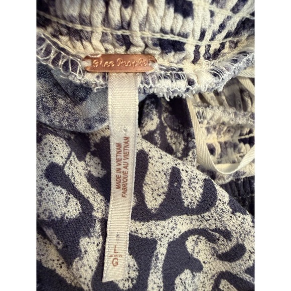 Free People Beach Day Boho Backless Halter Mini Dress Women's Size Large Ivory - Picture 9 of 11